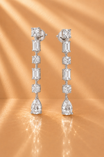 Load image into Gallery viewer, Elara Line Drop Earrings