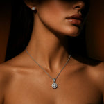Load image into Gallery viewer, Circle of light pendant set
