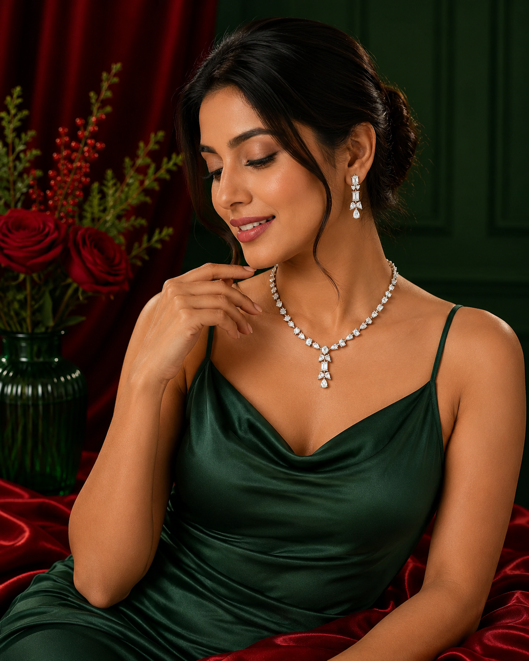 Aurelia Cascade Necklace Set