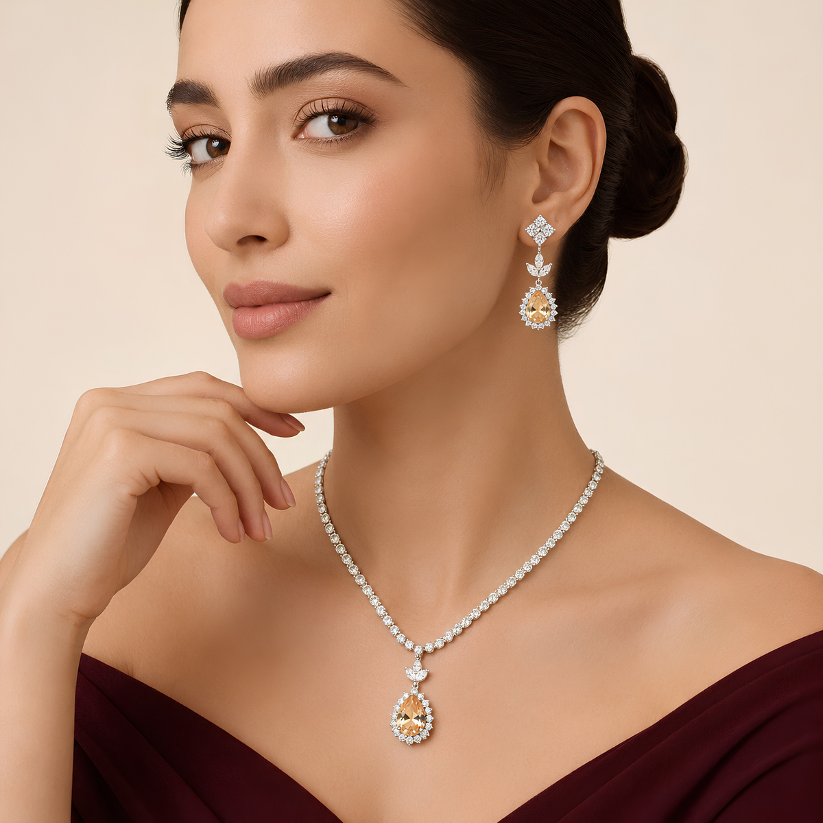 Noore champagne radiance set