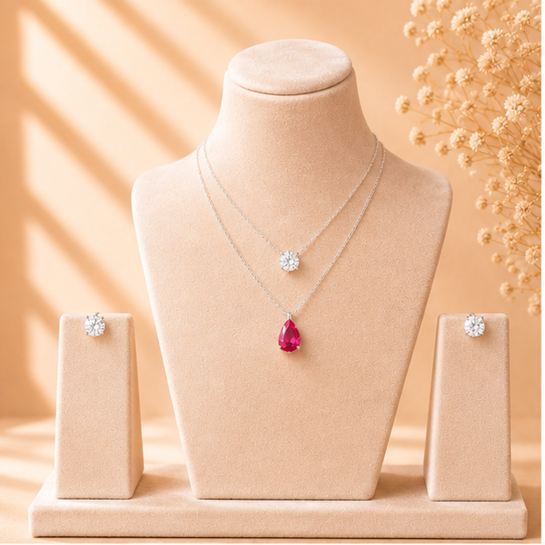 Aurelia Ruby Layered Grace Set