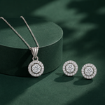 Load image into Gallery viewer, Circle of light pendant set
