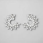 Load image into Gallery viewer, Crystal leaf earrings
