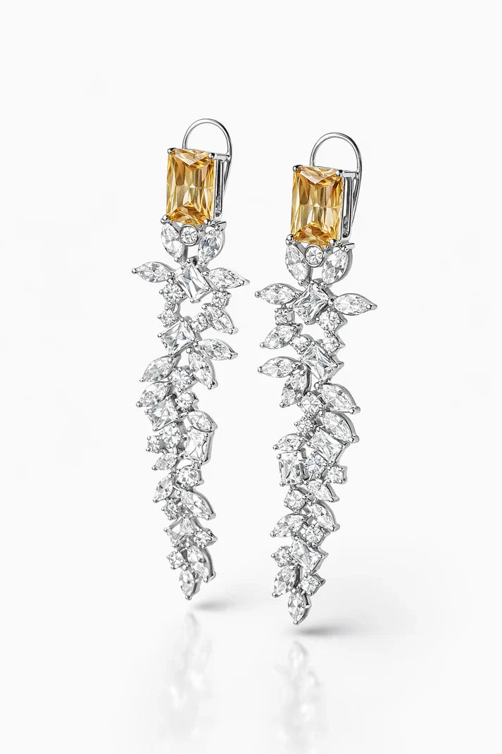 Emerald elan drop earrings