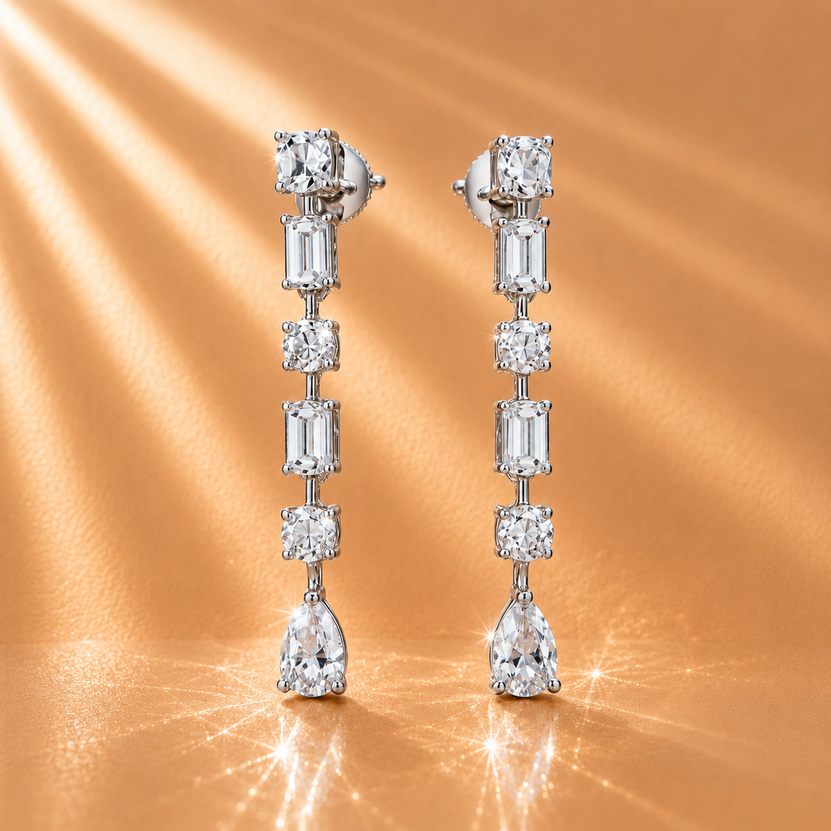 Elara line drop earrings