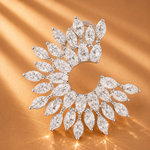 Load image into Gallery viewer, Crystal leaf earrings
