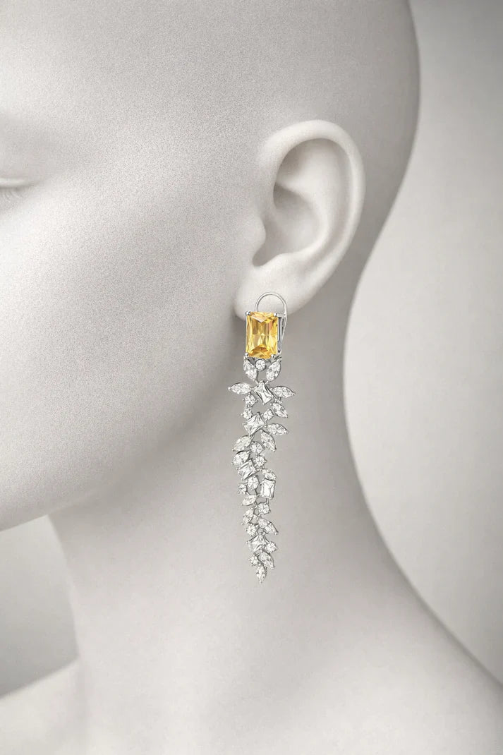 Emerald elan drop earrings