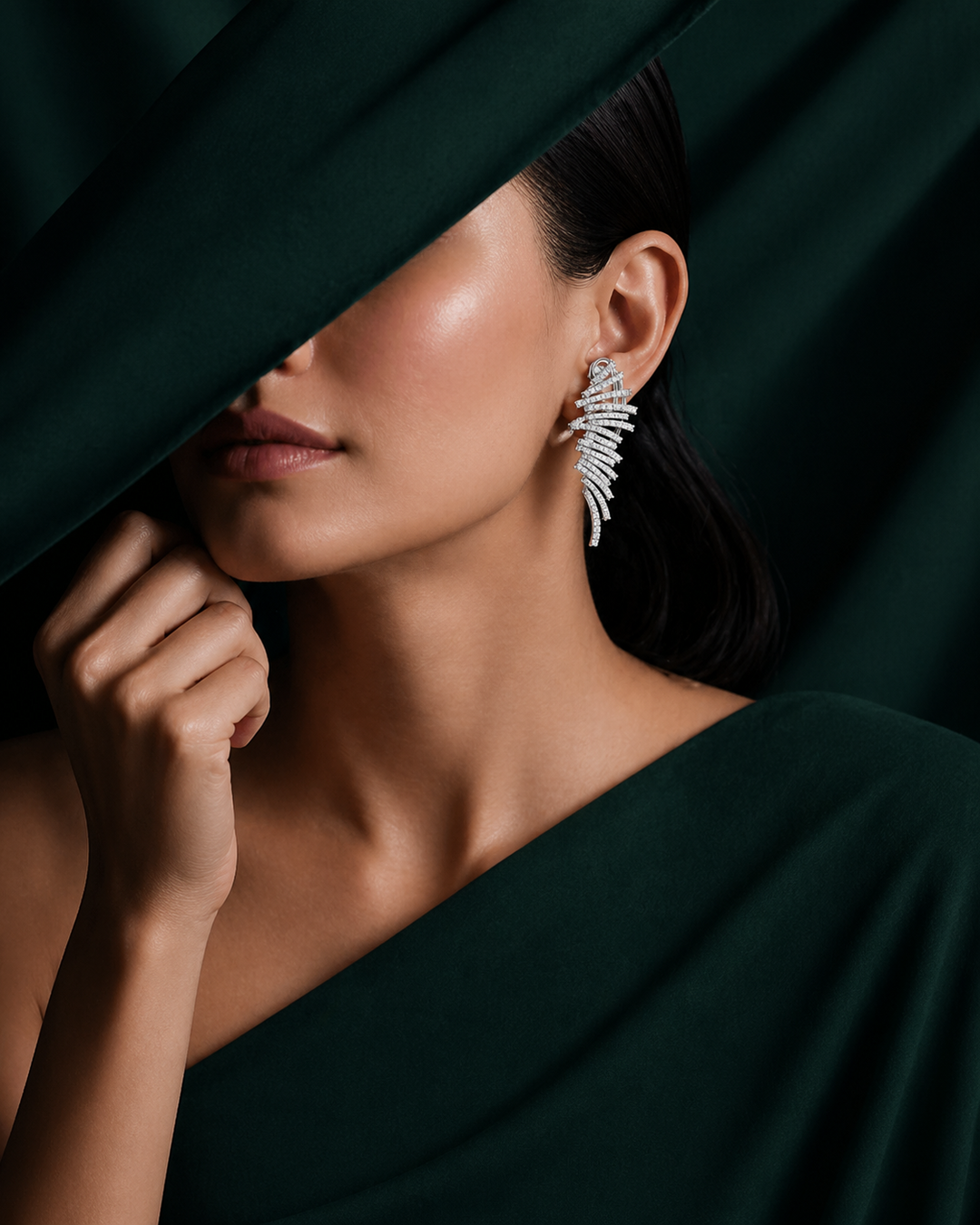 Nova feather glow earrings